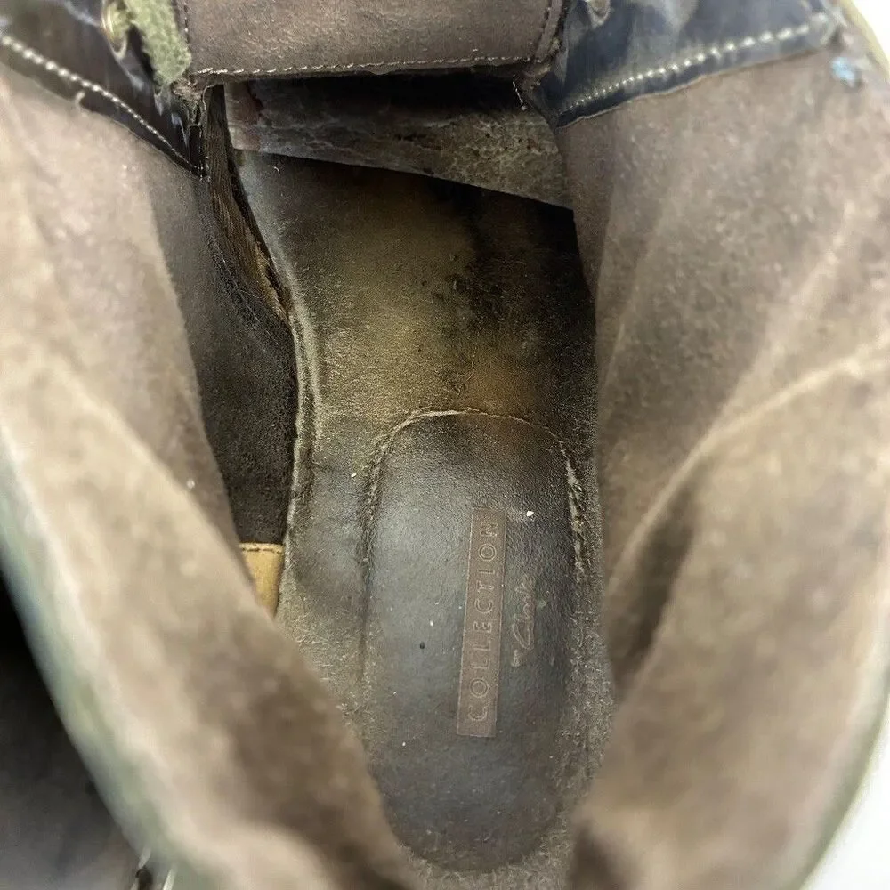 Clarks Bushacre 2 Chukka Leather Boots Men's UK 8.5 US 9.5 Brown Olive Green